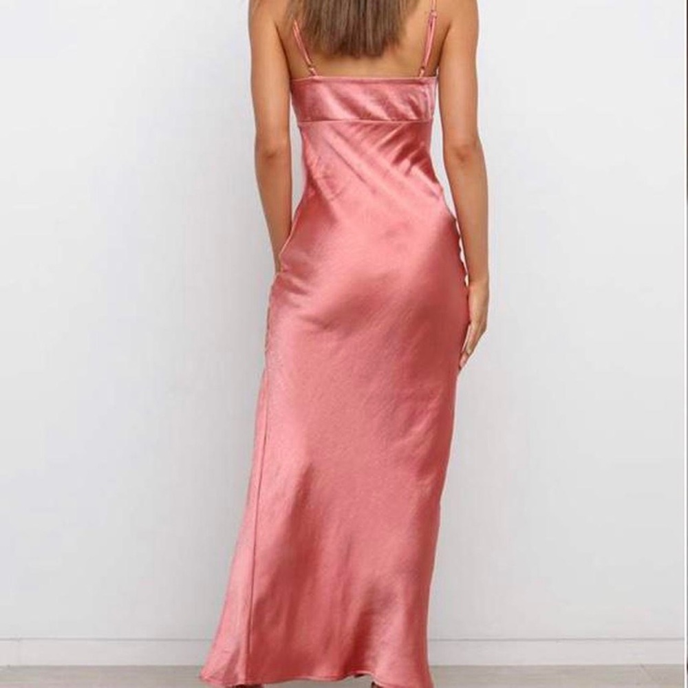 Petal and Pup Satin Dress- Papaya/Pink color